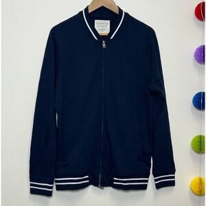 Five Four Nick Wooster Collab Navy Blue Zip Up Sweatshirt Size Medium